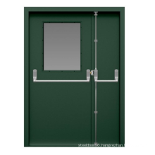 Customer made Quality commercail glazed Steel Fire rated emergency exit Doors for sale